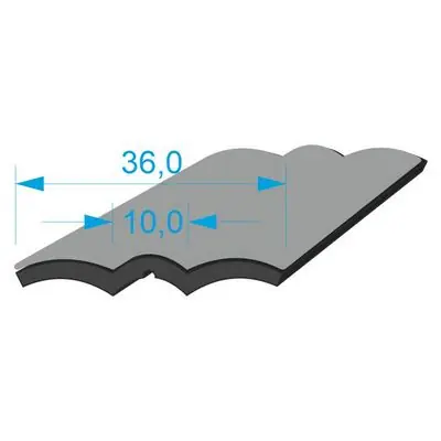 2258 PV/3m Profil potažený sametem Aktuální